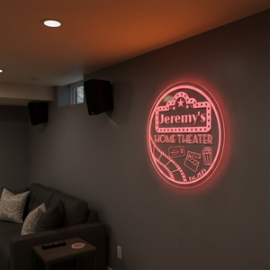 Personalized LED Color Changing Acrylic Home Theater Sign