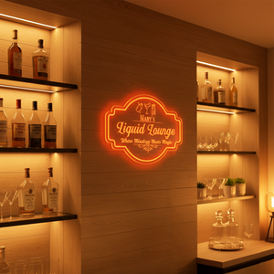 Personalized LED Color Changing Acrylic Liquid Lounge Sign