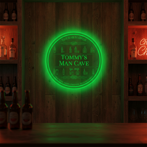 Personalized LED Color Changing Acrylic Man Cave Bottles Sign