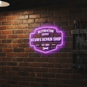Personalized LED Color Changing Acrylic Repair Shop Sign