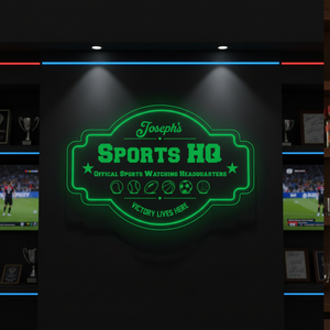 Personalized LED Color Changing Acrylic Sports HQ Sign