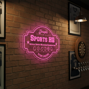 Personalized LED Color Changing Acrylic Sports HQ Sign