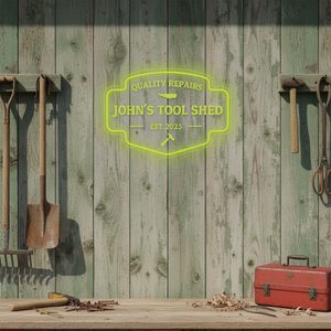 Personalized LED Color Changing Acrylic Tool Shed Sign