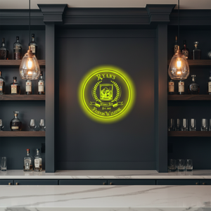 Personalized LED Color Changing Acrylic Whiskey Bar Glass Sign