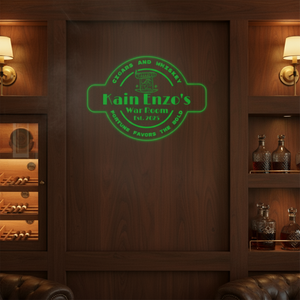 Personalized LED Color Changing Acrylic Whiskey & Cigar Sign