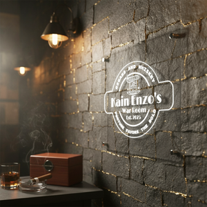 Personalized LED Color Changing Acrylic Whiskey & Cigar Sign