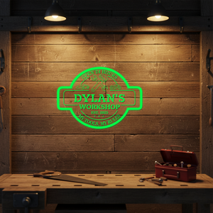 Personalized LED Color Changing Acrylic Workshop Sign