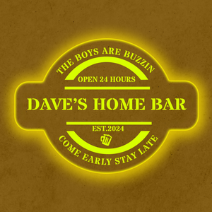 Personalized LED Color Changing Man Cave Sign