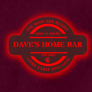 Personalized LED Color Changing Man Cave Sign