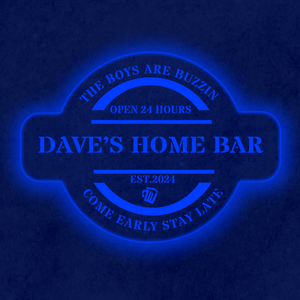 Personalized LED Color Changing Man Cave Sign