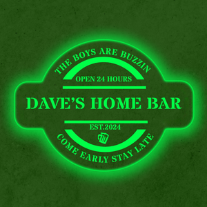 Personalized LED Color Changing Man Cave Sign