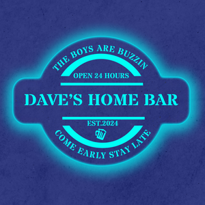 Personalized LED Color Changing Man Cave Sign