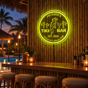 Personalized LED Color Changing Tiki Bar Sign