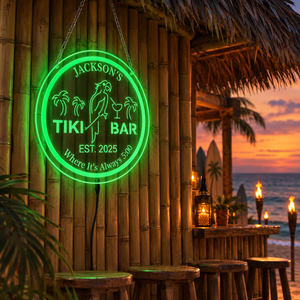 Personalized LED Color Changing Tiki Bar Sign