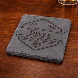 Personalized Square Slate Coaster Set (6 Piece)