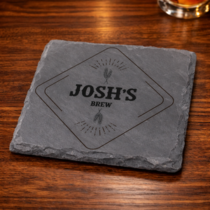 Personalized Square Slate Coaster Set (6 Piece)