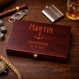 Personalized Stainless Steel Flask Gift Set