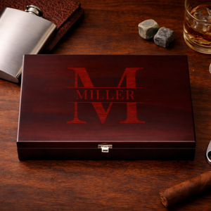 Personalized Stainless Steel Flask Gift Set