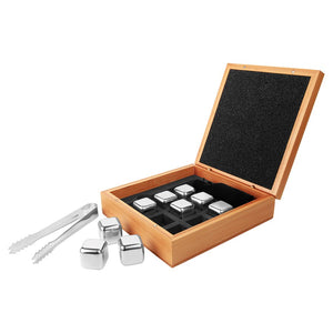 Personalized Stainless Steel Whiskey Stone Set