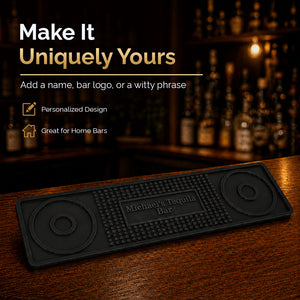 Personalized Custom Silicone Salt Rim Bar Mat