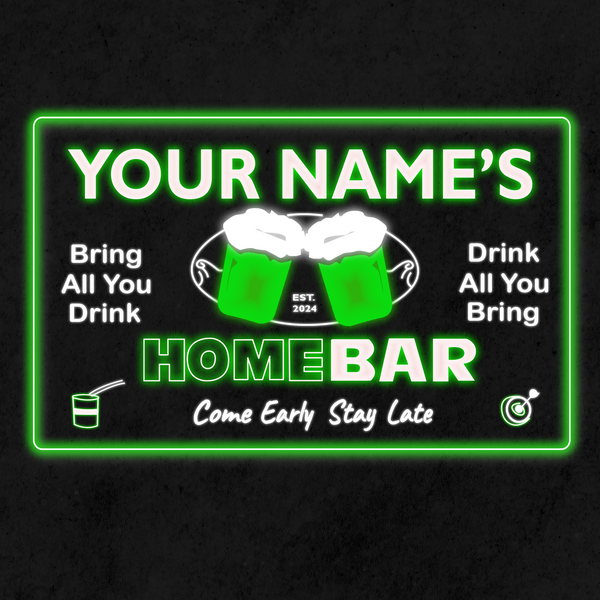 Personalized Beer Mug Two Colors LED Home Bar Sign (Three Sizes)