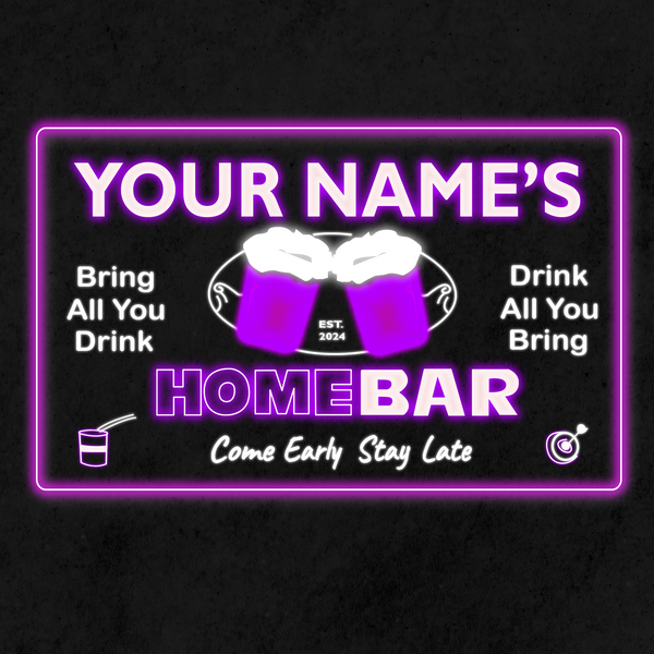 Personalized Beer Mug Two Colors LED Home Bar Sign (Three Sizes)