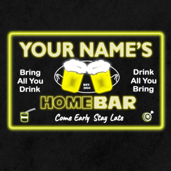 Personalized Beer Mug Two Colors LED Home Bar Sign (Three Sizes)