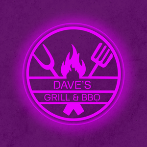 Personalized LED Color Changing BBQ & Grill Sign