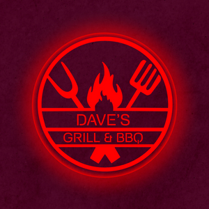 Personalized LED Color Changing BBQ & Grill Sign