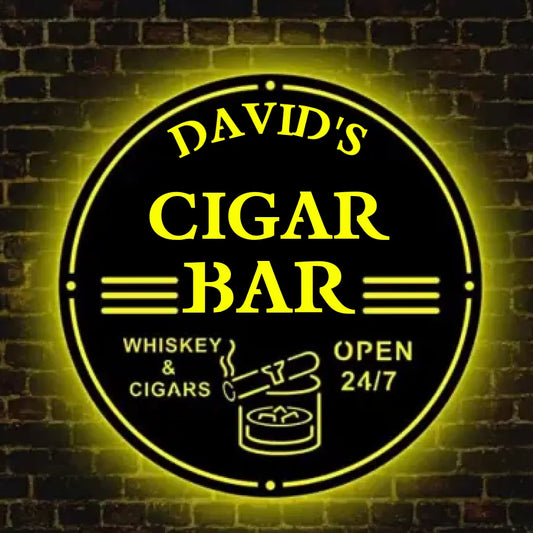 Personalized LED Color Changing Cigar Bar Sign