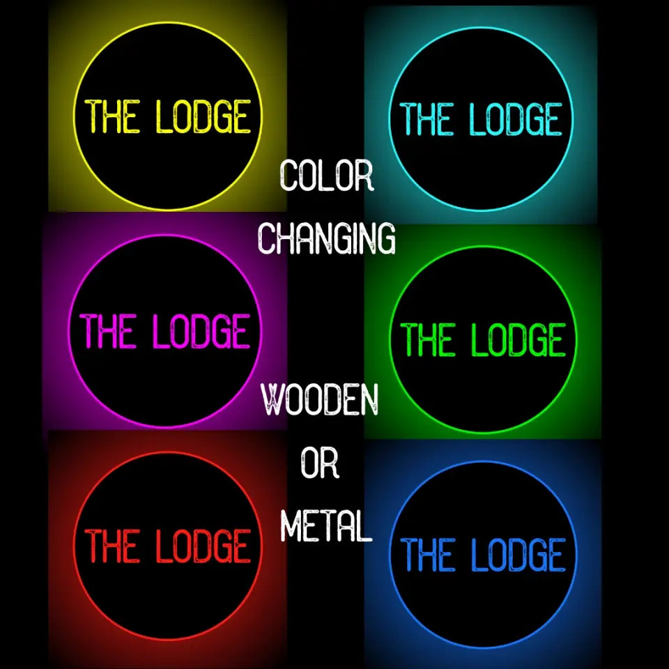 Personalized LED Color Changing Workshop Sign