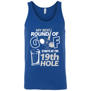 My Best Round Of Golf Starts At The 19th Hole Tank Top Apparel - The Beer Lodge