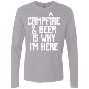 Campfire & Beer Is Why I'm Here T-Shirt Apparel - The Beer Lodge