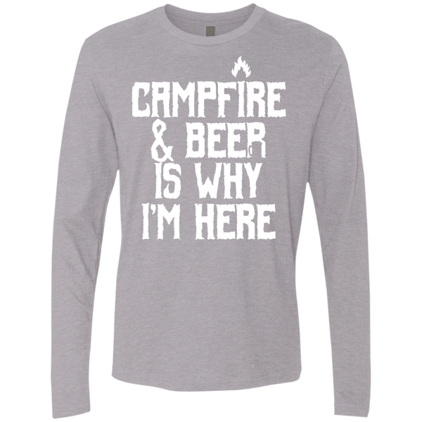 Campfire & Beer Is Why I'm Here T-Shirt Apparel - The Beer Lodge