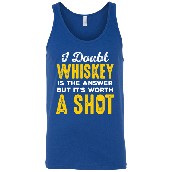 I Doubt Whiskey Is The Answer But It's Worth A Shot Tank Top Apparel - The Beer Lodge