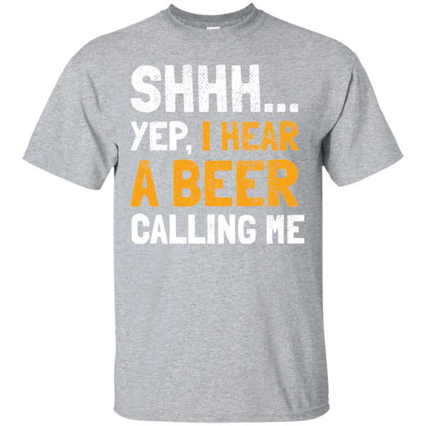 Shhh. I Hear Beer Calling Me T-Shirt Apparel - The Beer Lodge