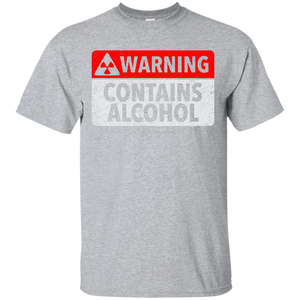 Warning Contains Alcohol T-Shirt Apparel - The Beer Lodge