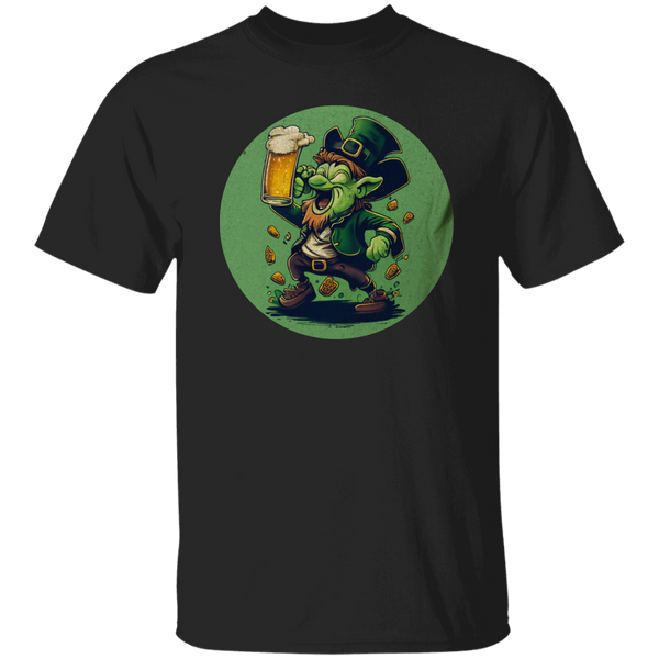 Crazy Beer Drinking Leprechaun T-Shirt