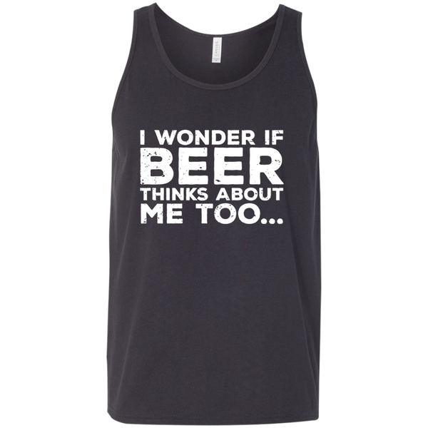 I Wonder If Beer Thinks About Me Too Tank Top T-Shirts - The Beer Lodge