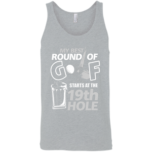 My Best Round Of Golf Starts At The 19th Hole Tank Top Apparel - The Beer Lodge