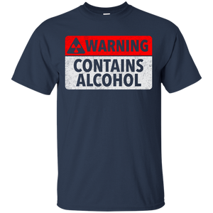 Warning Contains Alcohol T-Shirt Apparel - The Beer Lodge