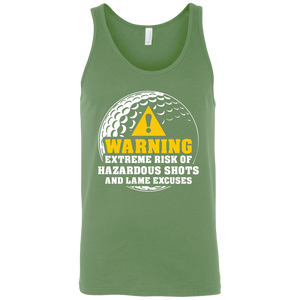 Warning Extreme Risk Of Hazardous Shots And Lame Excuses Tank Top Apparel - The Beer Lodge