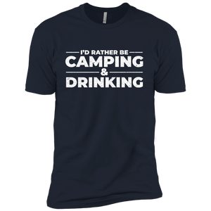 I'd Rather Be Camping & Drinking T-Shirt Apparel - The Beer Lodge