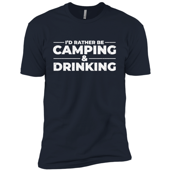 I'd Rather Be Camping & Drinking T-Shirt Apparel - The Beer Lodge