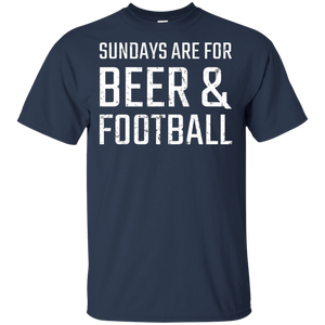 Sundays Are For Beer & Football T-Shirt Apparel - The Beer Lodge