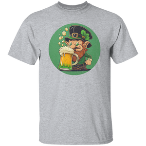 Goofy Beer Drinking Leprechaun T-Shirt
