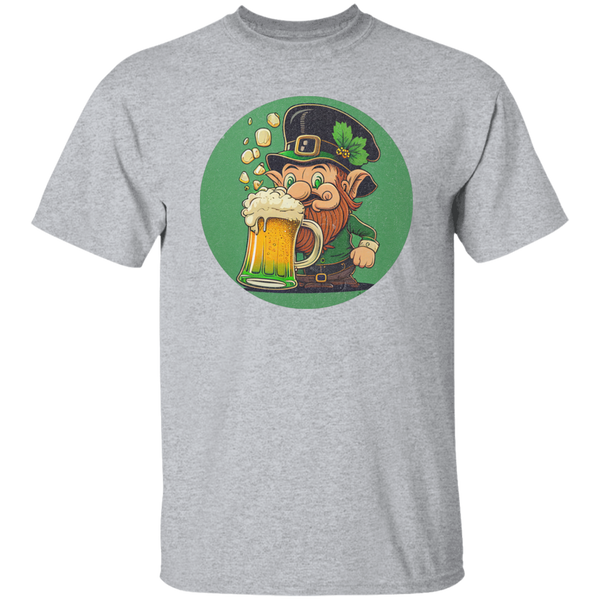 Goofy Beer Drinking Leprechaun T-Shirt