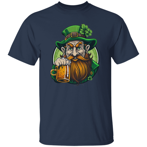 Crazy Beer Crushing Leprechaun T-Shirt