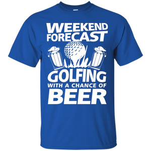 Weekend Forecast Golfing With A Chance Of Beer T-Shirt Apparel - The Beer Lodge