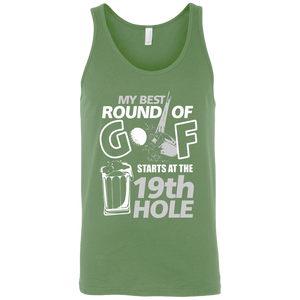 My Best Round Of Golf Starts At The 19th Hole Tank Top Apparel - The Beer Lodge